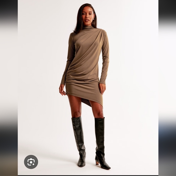 Abercrombie & Fitch Dresses & Skirts - Abercrombie & Fitch Vol 28 Rouched Mini Dress | Taupe | Size M